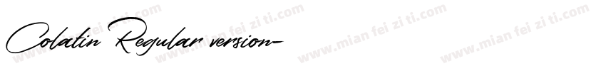 Colatin Regular version字体转换